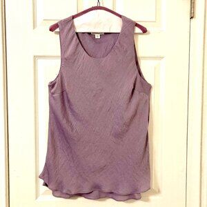 Excellent Condition, SZ L, Coldwater Creek Satin Layering Tank, Violet Pearl